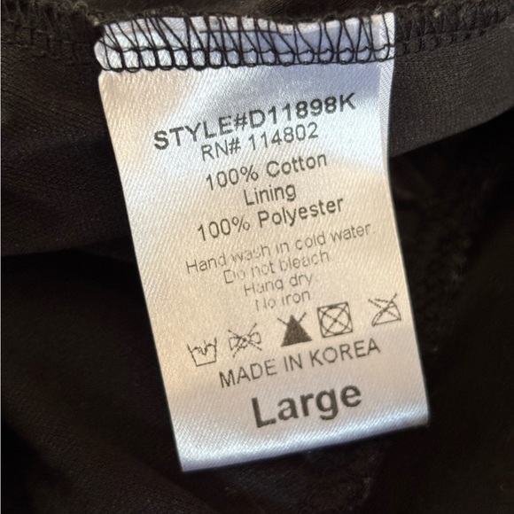 Sidecca Korea Black Rosette Hem Mini Dress – Y2K Babydoll Vibes - Picture 8 of 8